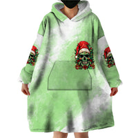 On The Naughty List Skull Christmas Wearable Blanket Hoodie - Wonder Print Shop