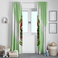 On The Naughty List Skull Christmas Window Curtain - Wonder Print Shop