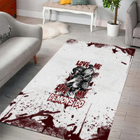 Love Me Like My Demons Do Skull Area Rug - Wonder Print Shop