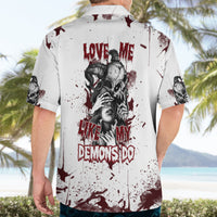 Love Me Like My Demons Do Skull Hawaiian Shirt - Wonder Print Shop