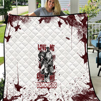 Love Me Like My Demons Do Skull Quilt - Wonder Print Shop