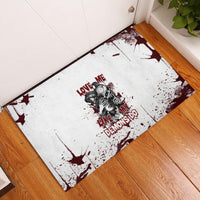 Love Me Like My Demons Do Skull Rubber Doormat - Wonder Print Shop