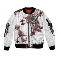 Love Me Like My Demons Do Skull Sleeve Zip Bomber Jacket - Wonder Print Shop