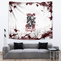Love Me Like My Demons Do Skull Tapestry - Wonder Print Shop