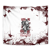 Love Me Like My Demons Do Skull Tapestry - Wonder Print Shop