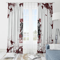Love Me Like My Demons Do Skull Window Curtain - Wonder Print Shop