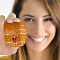 Cyprus Christmas AirPods Case with Santa Holding Doves Olive Branch Snowflakes and Holiday - Wonder Print Shop