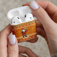 Cyprus Christmas AirPods Case with Santa Holding Doves Olive Branch Snowflakes and Holiday - Wonder Print Shop