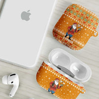 Cyprus Christmas AirPods Case with Santa Holding Doves Olive Branch Snowflakes and Holiday - Wonder Print Shop
