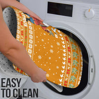 Cyprus Christmas Bathroom Set with Santa Holding Doves Olive Branch Snowflakes and Holiday - Wonder Print Shop