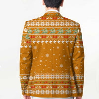 Cyprus Christmas Blazer with Santa Holding Doves Olive Branch Snowflakes and Holiday - Wonder Print Shop