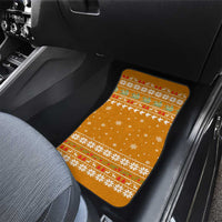 Cyprus Christmas Car Mats with Santa Holding Doves Olive Branch Snowflakes and Holiday - Wonder Print Shop