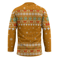 Cyprus Christmas Hockey Jersey with Santa Holding Doves Olive Branch Snowflakes and Holiday - Wonder Print Shop