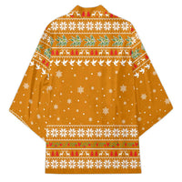 Cyprus Christmas Kimono with Santa Holding Doves Olive Branch Snowflakes and Holiday - Wonder Print Shop