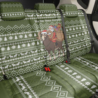 Cyprus Christmas Back Car Seat Cover with Santa Riding Ram Ho Ho Holy Cyprus Text and Green Holiday - Wonder Print Shop