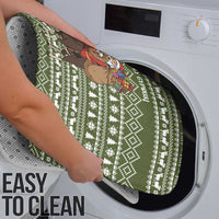 Cyprus Christmas Bathroom Set with Santa Riding Ram Ho Ho Holy Cyprus Text and Green Holiday - Wonder Print Shop