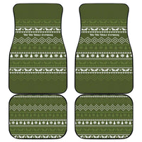 Cyprus Christmas Car Mats with Santa Riding Ram Ho Ho Holy Cyprus Text and Green Holiday - Wonder Print Shop
