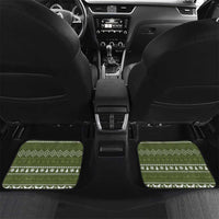 Cyprus Christmas Car Mats with Santa Riding Ram Ho Ho Holy Cyprus Text and Green Holiday - Wonder Print Shop