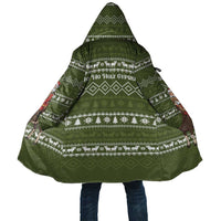 Cyprus Christmas Cloak with Santa Riding Ram Ho Ho Holy Cyprus Text and Green Holiday - Wonder Print Shop