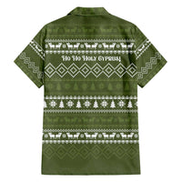 Cyprus Christmas Hawaiian Shirt with Santa Riding Ram Ho Ho Holy Cyprus Text and Green Holiday - Wonder Print Shop