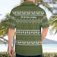 Cyprus Christmas Hawaiian Shirt with Santa Riding Ram Ho Ho Holy Cyprus Text and Green Holiday - Wonder Print Shop