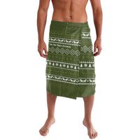 Cyprus Christmas Lavalava with Santa Riding Ram Ho Ho Holy Cyprus Text and Green Holiday - Wonder Print Shop