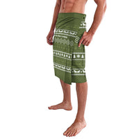 Cyprus Christmas Lavalava with Santa Riding Ram Ho Ho Holy Cyprus Text and Green Holiday - Wonder Print Shop