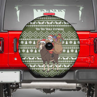 Cyprus Christmas Spare Tire Cover with Santa Riding Ram Ho Ho Holy Cyprus Text and Green Holiday - Wonder Print Shop
