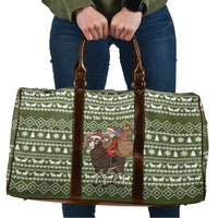 Cyprus Christmas Travel Bag with Santa Riding Ram Ho Ho Holy Cyprus Text and Green Holiday - Wonder Print Shop
