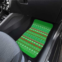 Djibouti Christmas Car Mats with Santa Riding Camel Palm Trees Red Camel - Wonder Print Shop