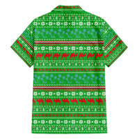 Djibouti Christmas Hawaiian Shirt with Santa Riding Camel Palm Trees Red Camel - Wonder Print Shop