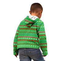 Djibouti Christmas Kid Hoodie with Santa Riding Camel Palm Trees Red Camel - Wonder Print Shop