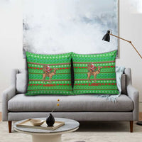 Djibouti Christmas Pillow Cover with Santa Riding Camel Palm Trees Red Camel - Wonder Print Shop