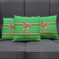 Djibouti Christmas Pillow Cover with Santa Riding Camel Palm Trees Red Camel - Wonder Print Shop