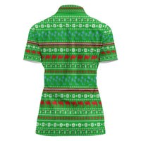 Djibouti Christmas Women Polo Shirt with Santa Riding Camel Palm Trees Red Camel - Wonder Print Shop