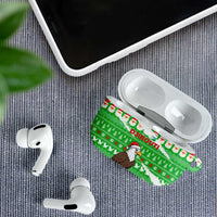 Djibouti Christmas AirPods Case with Santa Eagle Doves Trees and Green Snowflake Holiday - Wonder Print Shop