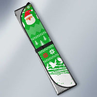 Djibouti Christmas Auto Sun Shade with Santa Eagle Doves Trees and Green Snowflake Holiday - Wonder Print Shop