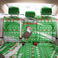 Djibouti Christmas Back Car Seat Cover with Santa Eagle Doves Trees and Green Snowflake Holiday - Wonder Print Shop