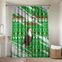 Djibouti Christmas Bathroom Set with Santa Eagle Doves Trees and Green Snowflake Holiday - Wonder Print Shop