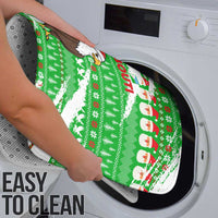 Djibouti Christmas Bathroom Set with Santa Eagle Doves Trees and Green Snowflake Holiday - Wonder Print Shop