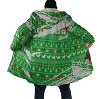 Djibouti Christmas Cloak with Santa Eagle Doves Trees and Green Snowflake Holiday - Wonder Print Shop