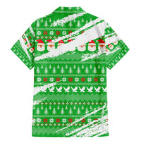 Djibouti Christmas Family Matching Mermaid Dress and Hawaiian Shirt with Santa Eagle Doves Trees and Green Snowflake Holiday - Wonder Print Shop