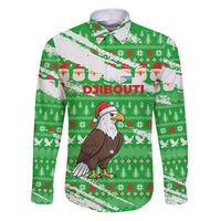 Djibouti Christmas Family Matching Puletasi and Hawaiian Shirt with Santa Eagle Doves Trees and Green Snowflake Holiday - Wonder Print Shop