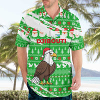 Djibouti Christmas Hawaiian Shirt with Santa Eagle Doves Trees and Green Snowflake Holiday - Wonder Print Shop