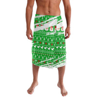 Djibouti Christmas Lavalava with Santa Eagle Doves Trees and Green Snowflake Holiday - Wonder Print Shop