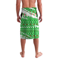 Djibouti Christmas Lavalava with Santa Eagle Doves Trees and Green Snowflake Holiday - Wonder Print Shop