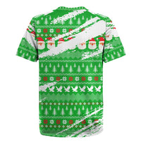 Djibouti Christmas Rugby Jersey with Santa Eagle Doves Trees and Green Snowflake Holiday - Wonder Print Shop