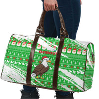 Djibouti Christmas Travel Bag with Santa Eagle Doves Trees and Green Snowflake Holiday - Wonder Print Shop