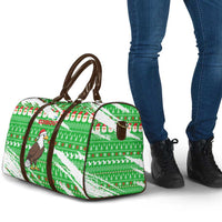 Djibouti Christmas Travel Bag with Santa Eagle Doves Trees and Green Snowflake Holiday - Wonder Print Shop