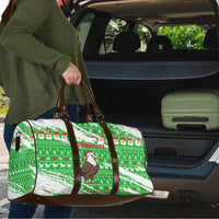 Djibouti Christmas Travel Bag with Santa Eagle Doves Trees and Green Snowflake Holiday - Wonder Print Shop